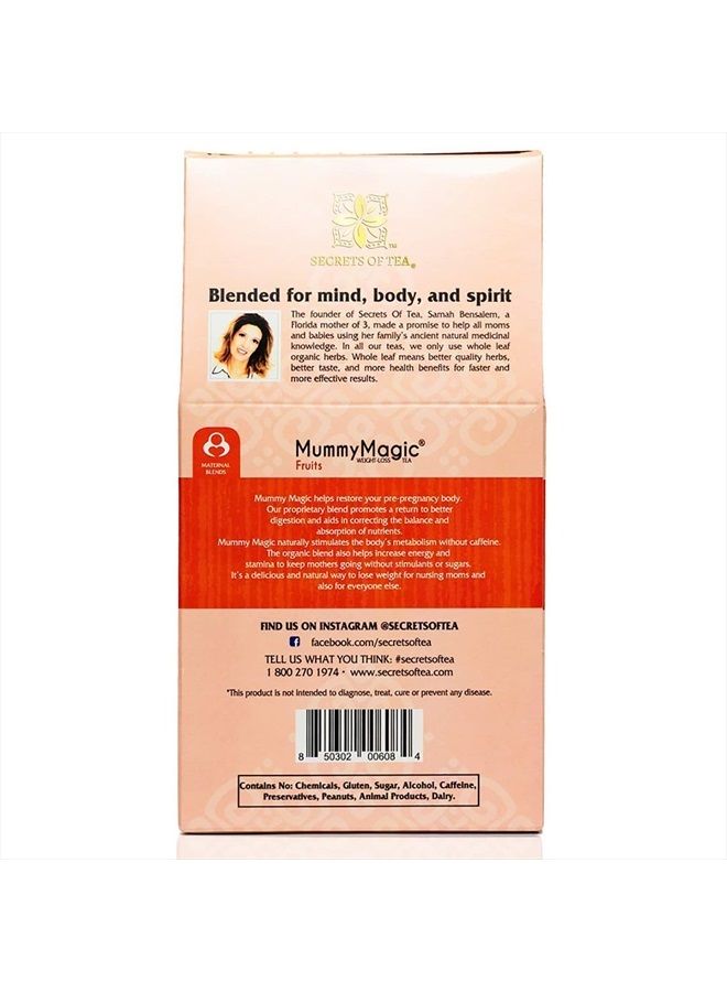 Secrets Of Tea Mummy Magic Slim Tea for Women - Detox Tea with Moringa- USDA Organic - Up to 40 Servings - 20 Counts(1 Pack) - Image 3