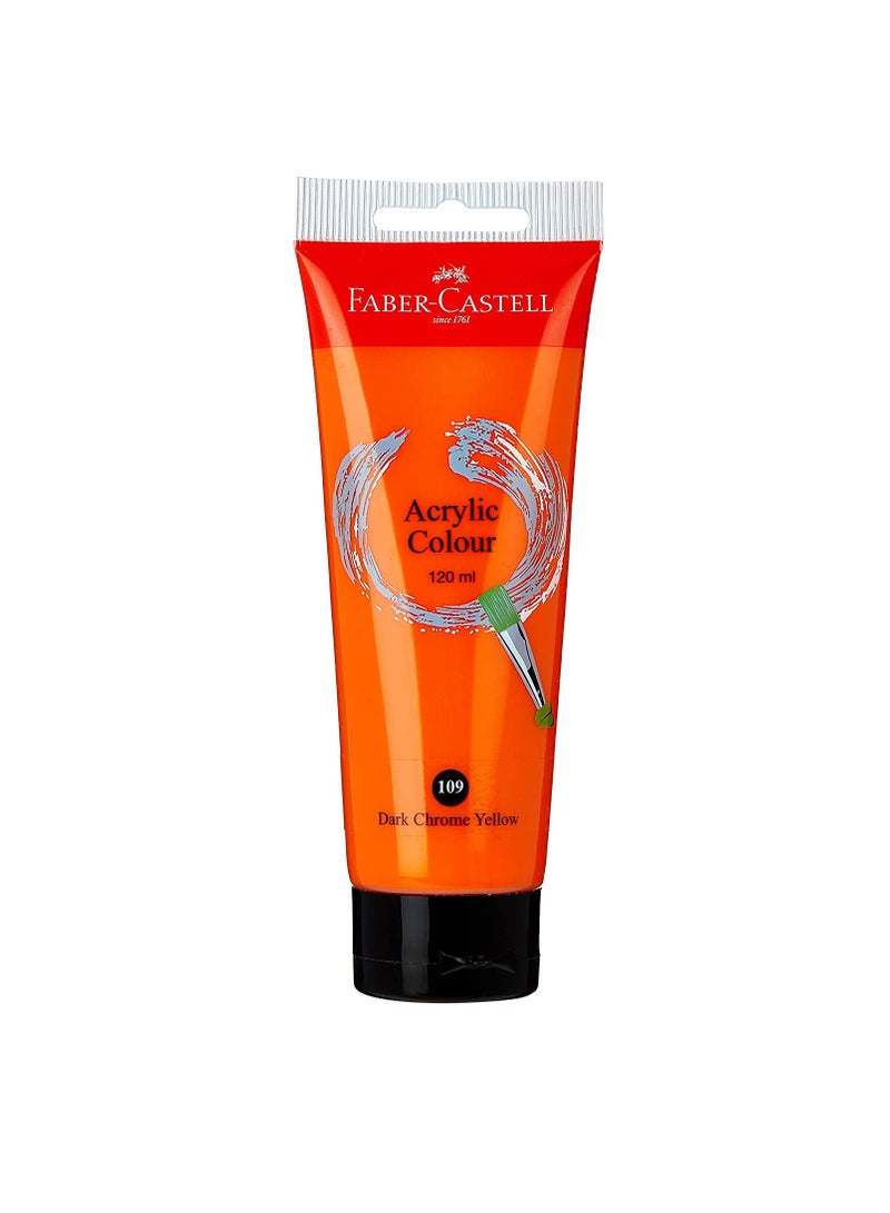 فابير كاستل أنبوب طلاء أكريليك ملون 120 مل من فابر كاستل أصفر كروم داكن - Image 1