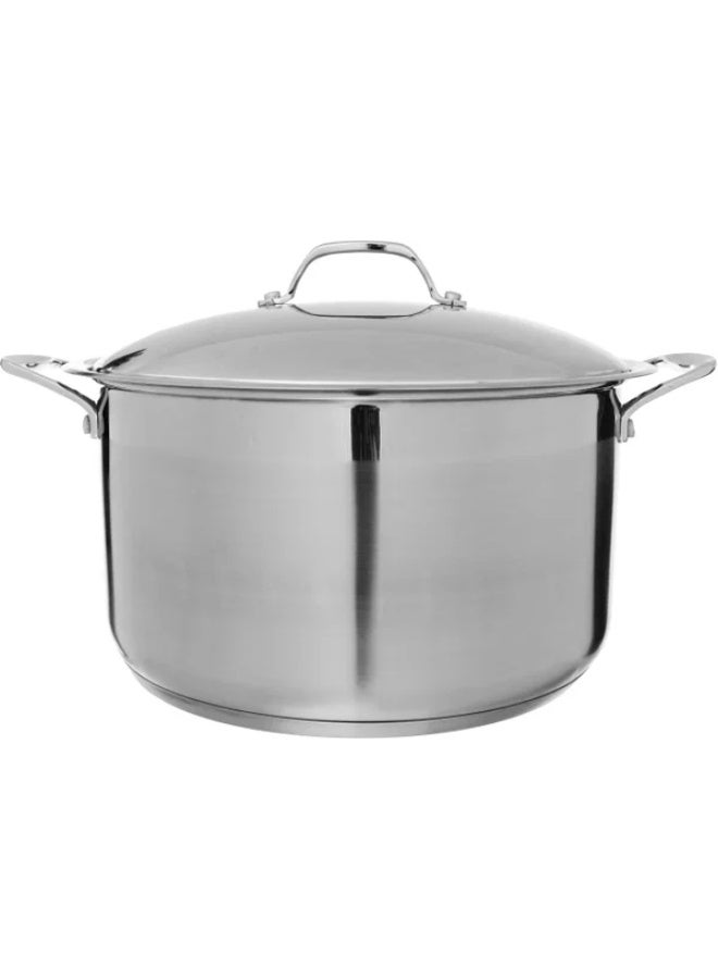 Steel Pot, 28 cm, with silicone handle - silver - Image 3