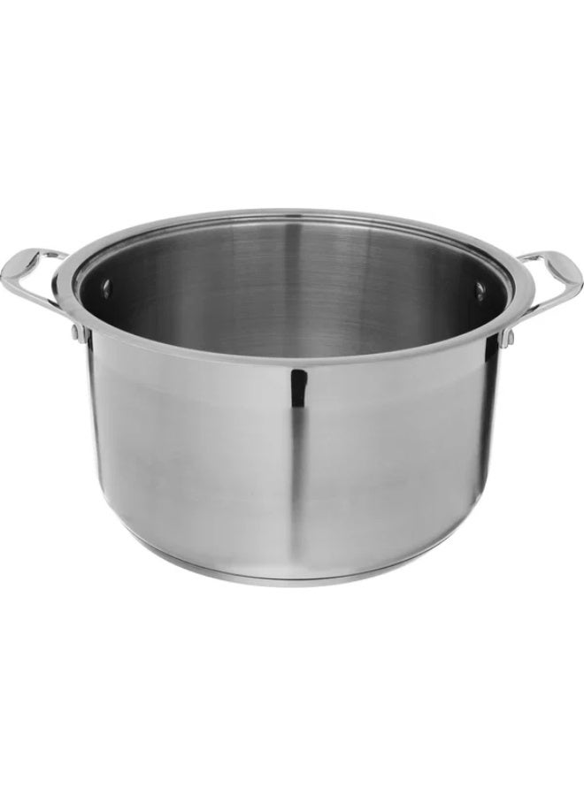 Steel Pot, 28 cm, with silicone handle - silver - Image 4