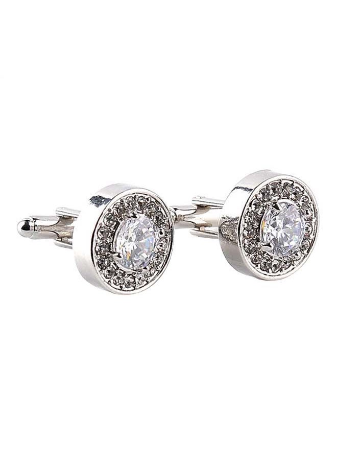 NIBEMINENT - Round Shape Business Fashion Cufflinks - Image 1