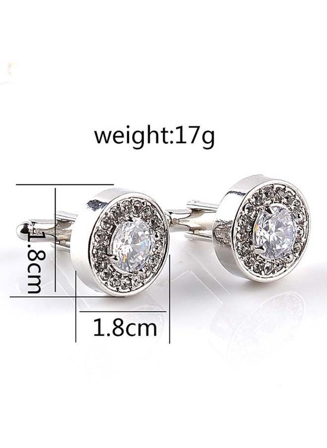 NIBEMINENT - Round Shape Business Fashion Cufflinks - Image 1