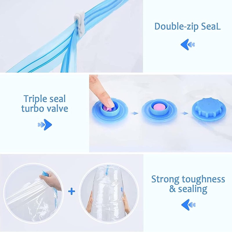Extra Strong Vacuum Seal Clothes Storage Bags - Storage Bag for Bed Sheets, Pillows, Quilts, Textiles and More (Medium) - Image 4