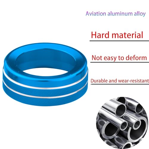 HDUFC for Hyundai Elantra 2021, 2022, 2023, 2024, 2025，2026 Aluminum Accessories, Volume, air Conditioning, Start, Hazard Warning Signal Light Cover Interior Accessories (7pcs, Blue) - Image 5