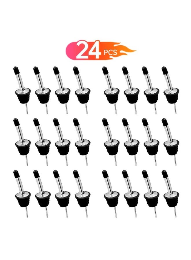 24 pcs Value Pack, Stainless Steel Pour Spouts with Sealed Dust Caps - Image 1