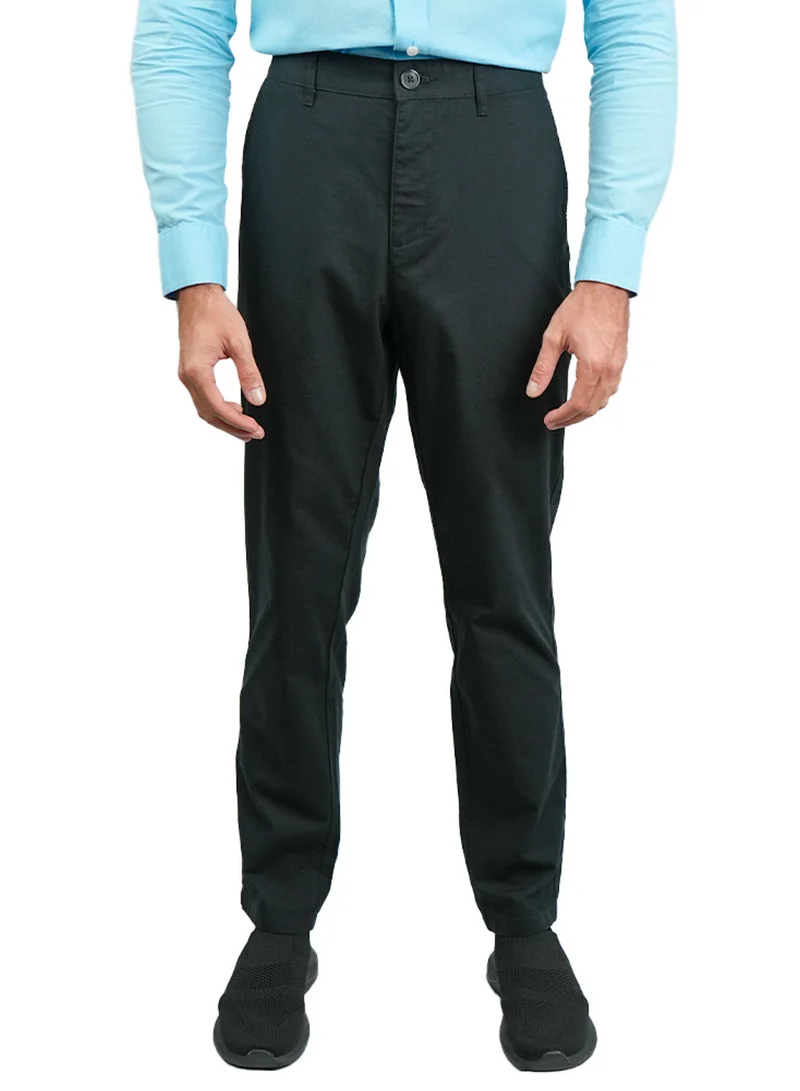 Men’s Regular Fit Stretch Twill Pants with Mid Rise