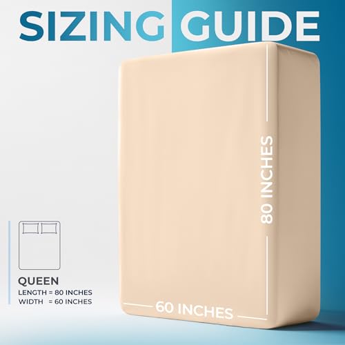 Utopia Bedding Extra Deep Pocket Queen Fitted Sheet Fits up to 21 Inch Mattress Hotel Luxury Soft Breathable and Comfy Shrinkage and Fade Resistant Easy Care Beige - Image 3