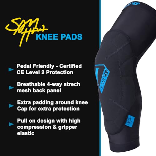 Seven iDP 7iDP Sam Hill Knee Pads - MTB Protection for Enduro, Trail & Downhill - Breathable, Flexible, Compression Fit (Large) - Image 5