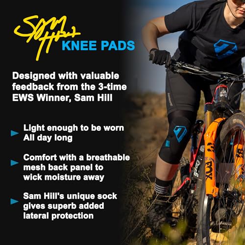 Seven iDP 7iDP Sam Hill Knee Pads - MTB Protection for Enduro, Trail & Downhill - Breathable, Flexible, Compression Fit (Large) - Image 3