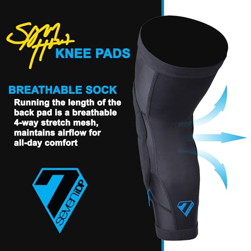 Seven iDP 7iDP Sam Hill Knee Pads - MTB Protection for Enduro, Trail & Downhill - Breathable, Flexible, Compression Fit (Large) - Image 4