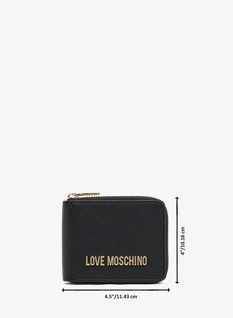Love Moschino Logo bi fold wallets