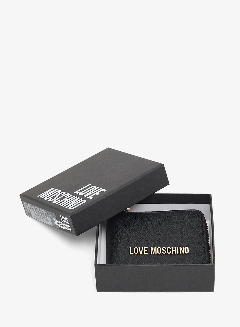 Love Moschino Logo bi fold wallets