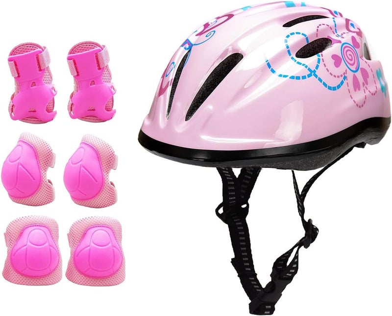BeBeFun Girl Helmet for Bike,Kids Bike Pink Helmet for Girls Approximately Ages 3-10 Years Adjuastable and Multi-Sport, from Toddler to Kids CPSC Certicated - Image 1