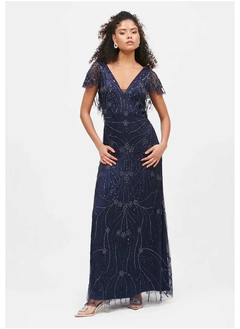 بيوت Jessica Embellished V-Neck Dress