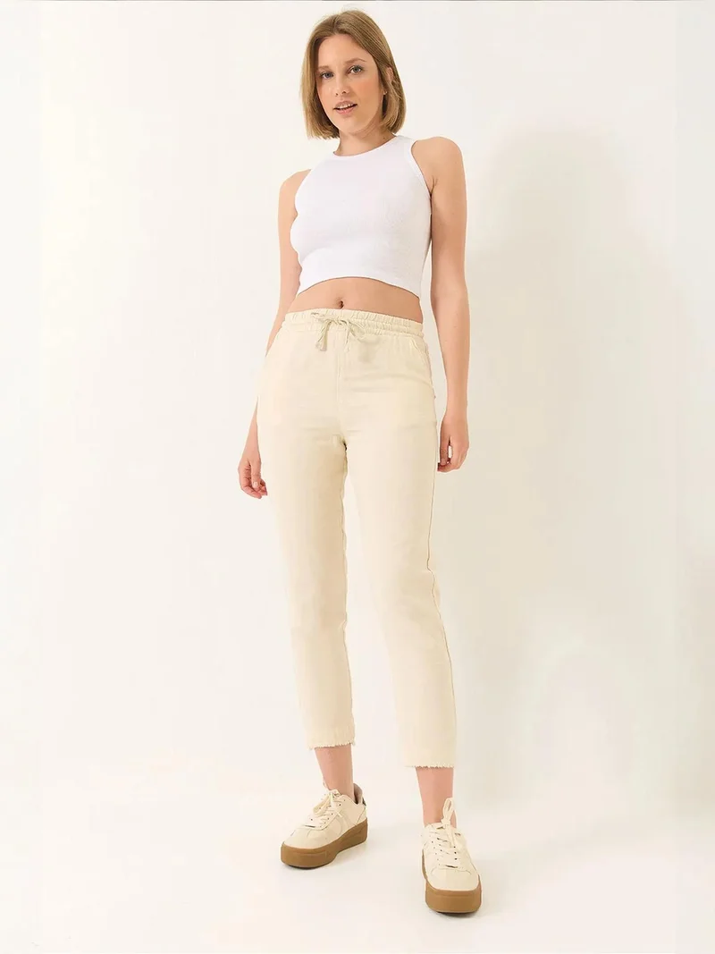 Bianco Lucci LUCCI Ankle Length Skinny Pants with Pockets