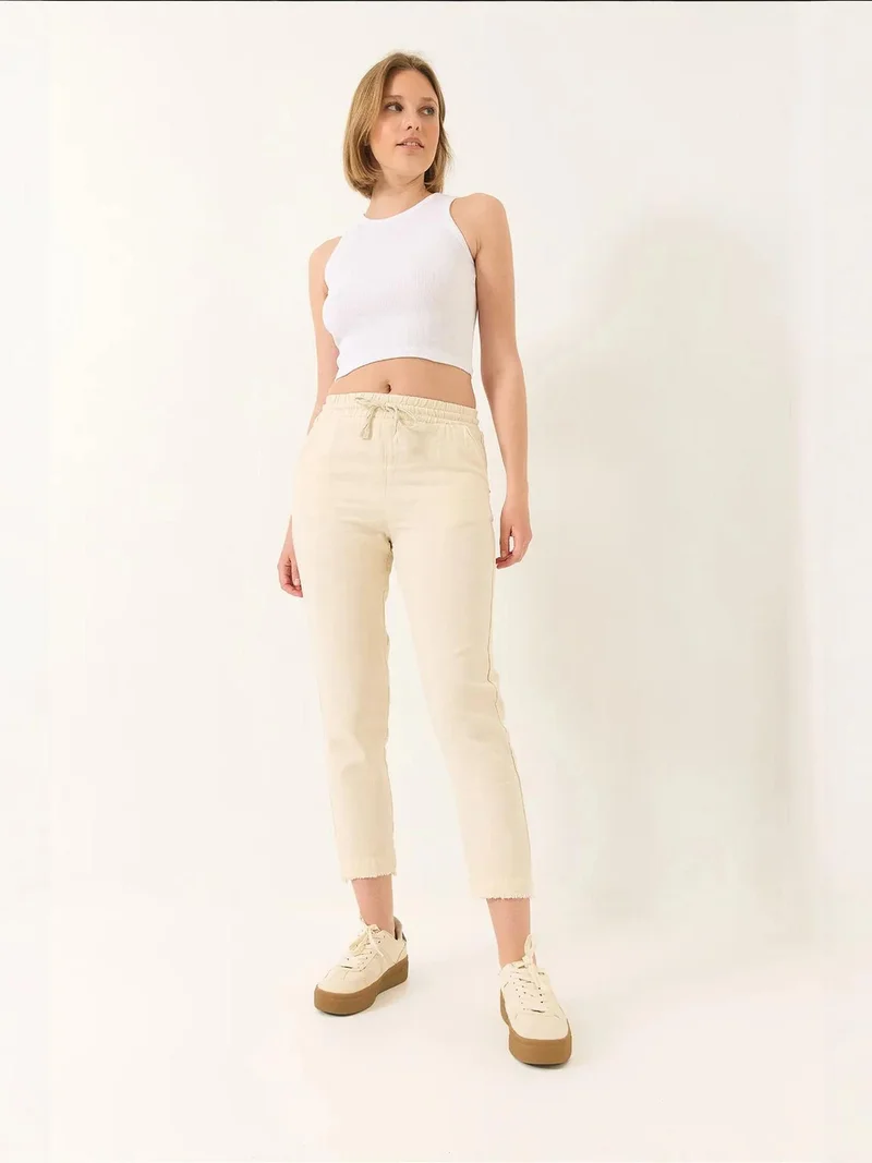 Bianco Lucci LUCCI Ankle Length Skinny Pants with Pockets