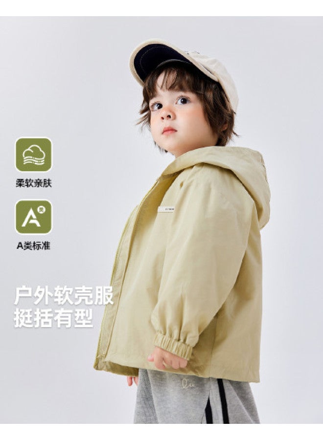 Doodle Home kids' Hooded Jacket - Boys' Softshell Fall Coat & Girls' Windproof Outerwear For Children - Image 1