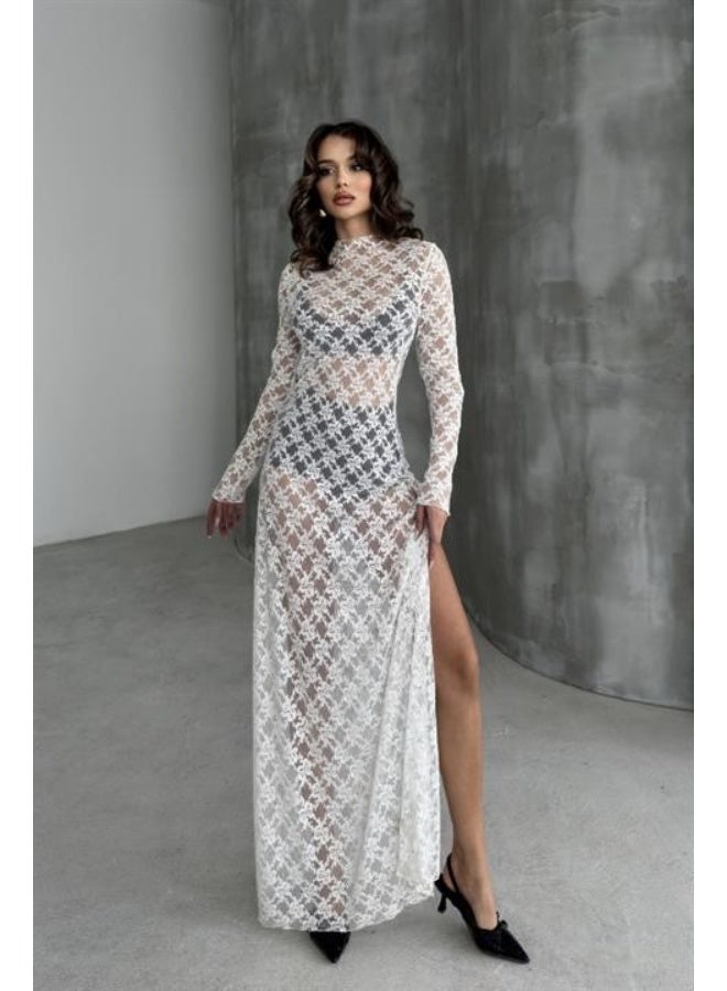 Lace Slit Dress  - Image 1