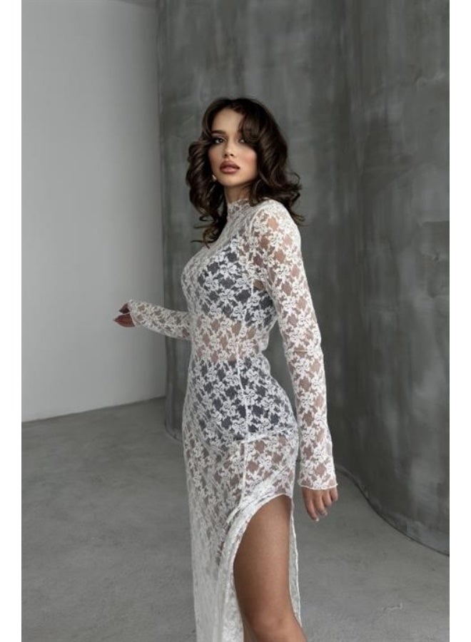 Lace Slit Dress  - Image 4