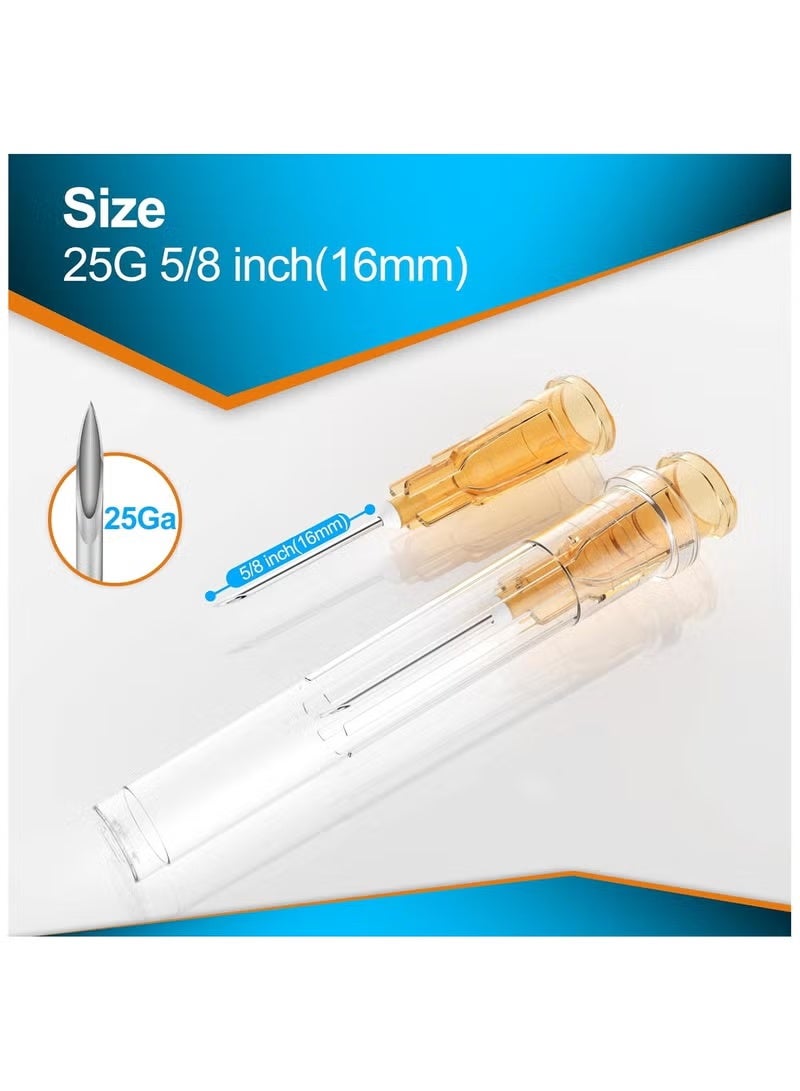 NOVAMED 25G x 5/8 Disposable Sterile Needles – 100 Pcs Box - Image 2