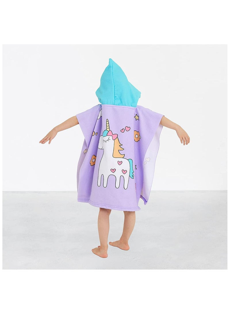 GNAFOTU Baby Bath Towel Beach Towel, Thicker Kids Hooded Beach Towel for Boys Girls, Softest Hooded Bath Towel Wrap Pool Beach Towel for Babie, Toddler Bathrobe for Kids 3-7 Years, Unicorn  - Image 4