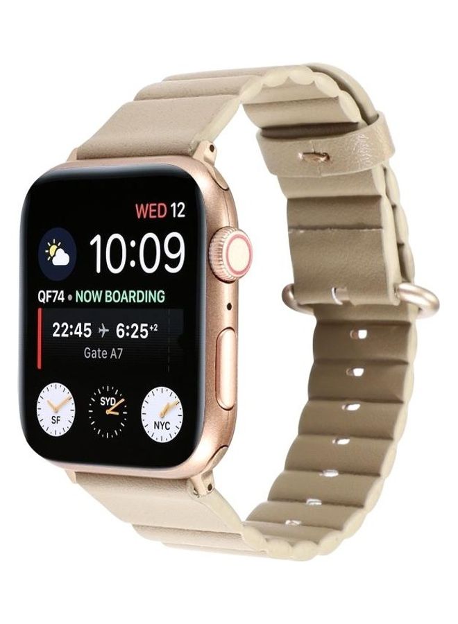 إسكدنيا Replacement Watchband For Apple Watch Series 7 45mm/6 u0026 SE 5 4 44mm/3 2 1 42mm Champagne Gold - Image 3