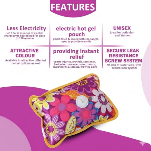 Gadgetglam Hot Water Bag Heating Bag Gel For Heat Pad Electric For Electric Heating Pad For Back Pain Men & Women With Charging Cord - Image 2