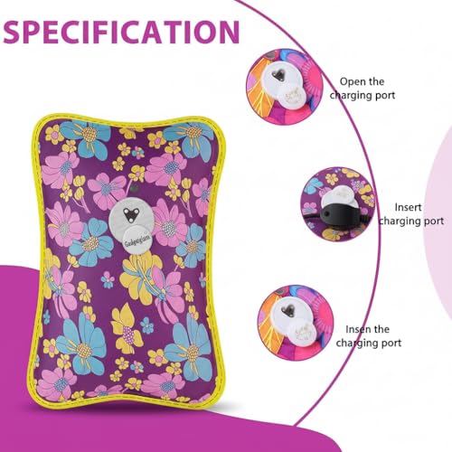 Gadgetglam Hot Water Bag Heating Bag Gel For Heat Pad Electric For Electric Heating Pad For Back Pain Men & Women With Charging Cord - Image 4