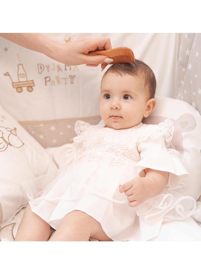 2 PCS Baby Hair Bush and Comb, Wooden Baby Hair Brush Set with Soft Goat Bristle and Baby Comb - Image 4