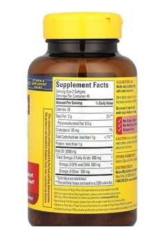 Nature Made Fish Oil 1000 mg, 90 Softgels, Fish Oil Omega 3 Supplement For Heart Health 90 Softgels 45 Servings  - Image 2