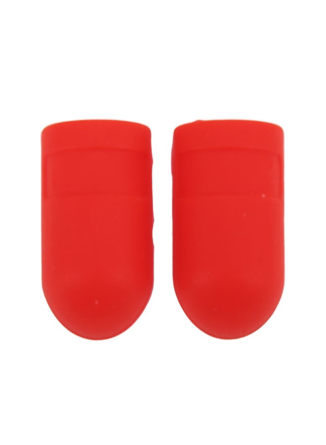 ريسك زوج واحد من أغطية حماية تغيير اليد للدراجات الهوائية من السيليكون المقاوم للخدش، لون أحمر - Image 4