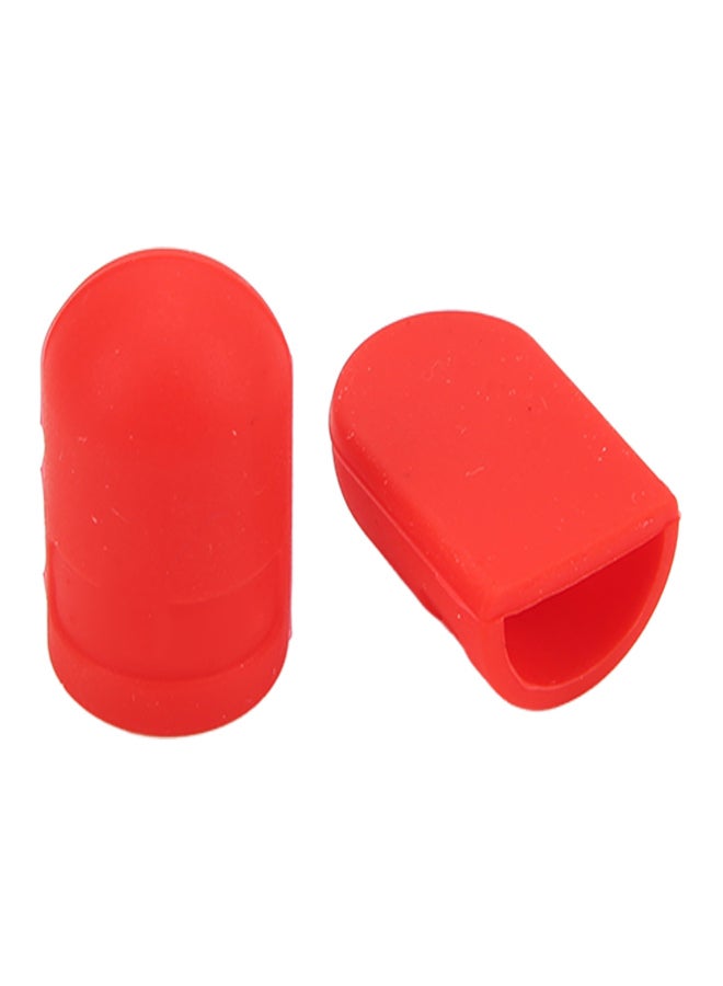 ريسك زوج واحد من أغطية حماية تغيير اليد للدراجات الهوائية من السيليكون المقاوم للخدش، لون أحمر - Image 5