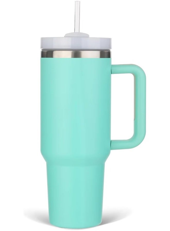 ACLIX Insulated Tumbler with Handle – Leak-Proof Stainless Steel Travel Mug with Lid, Straw, Vacuum Insulated, Keeps Cold Ice & Heat for Hours, Reusable – Perfect for Travel, Commuting, and Outdoor Activities - Image 1