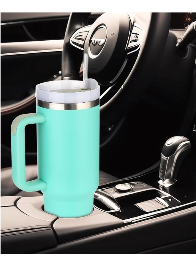 ACLIX Insulated Tumbler with Handle – Leak-Proof Stainless Steel Travel Mug with Lid, Straw, Vacuum Insulated, Keeps Cold Ice & Heat for Hours, Reusable – Perfect for Travel, Commuting, and Outdoor Activities - Image 2