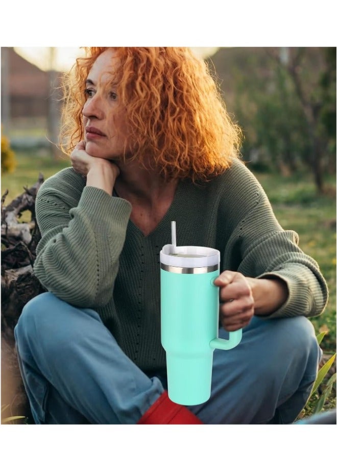 ACLIX Insulated Tumbler with Handle – Leak-Proof Stainless Steel Travel Mug with Lid, Straw, Vacuum Insulated, Keeps Cold Ice & Heat for Hours, Reusable – Perfect for Travel, Commuting, and Outdoor Activities - Image 3