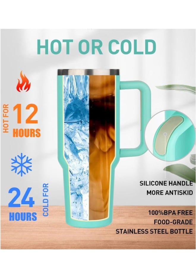 ACLIX Insulated Tumbler with Handle – Leak-Proof Stainless Steel Travel Mug with Lid, Straw, Vacuum Insulated, Keeps Cold Ice & Heat for Hours, Reusable – Perfect for Travel, Commuting, and Outdoor Activities - Image 4