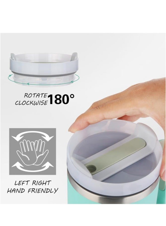 ACLIX Insulated Tumbler with Handle – Leak-Proof Stainless Steel Travel Mug with Lid, Straw, Vacuum Insulated, Keeps Cold Ice & Heat for Hours, Reusable – Perfect for Travel, Commuting, and Outdoor Activities - Image 5