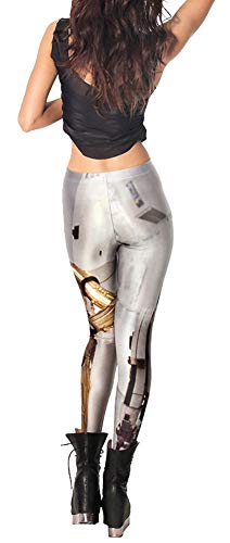 QZUnique Ankle Length Leggings Halloween Women's Footless Elastic Yoga Pants Digital Print Stretchy Tights - Image 4