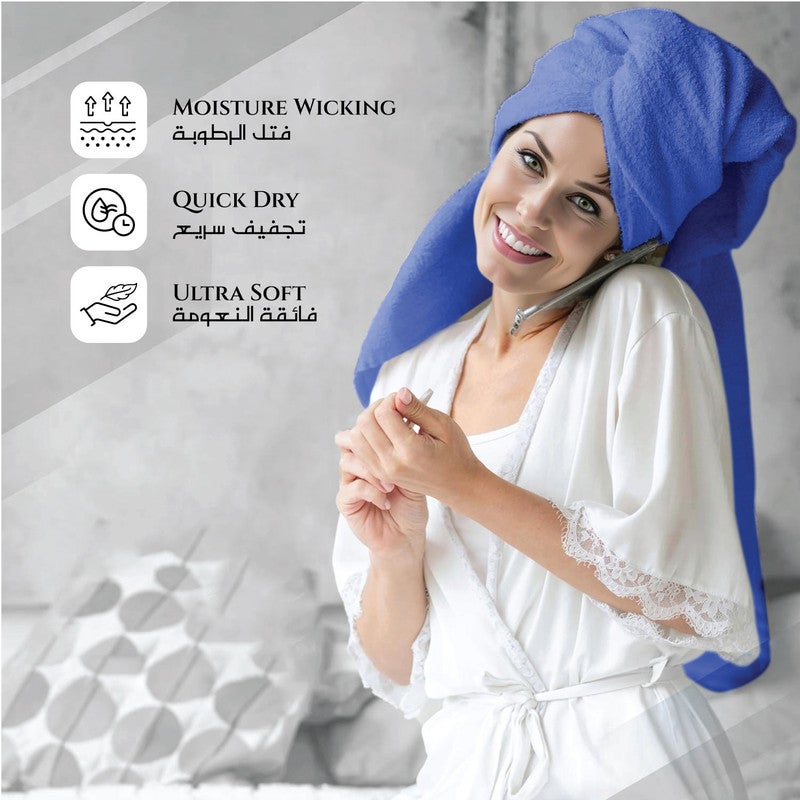 REST Bath Towel  Set of 2 Blue Cotton Towel  70x140cm , 27x55 inch Luxury Hotel Towel Set Absorbent Durable Lightweight Washable Quick Dry Spa Quality Beach Pool Family Bath Towel. - Image 3