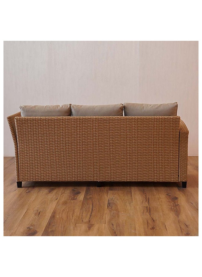 DANUBE HOME - Albany 8 Seater Outdoor Sofa Set Steel Frame Garden Furniture Modern Design Lounge Sofa Sets 5 Pieces Outdoor Seating Table And Chairs Set For Patio Balcony Lawn Yard Brown - Image 1