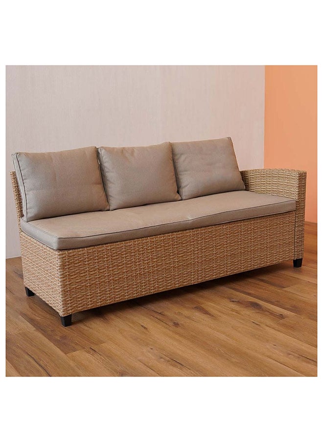 DANUBE HOME - Albany 8 Seater Outdoor Sofa Set Steel Frame Garden Furniture Modern Design Lounge Sofa Sets 5 Pieces Outdoor Seating Table And Chairs Set For Patio Balcony Lawn Yard Brown - Image 1