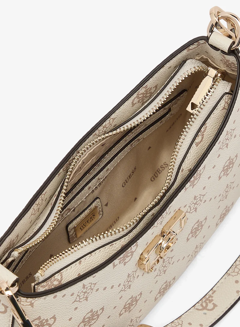 Guess  Emelie Logo Top Zip Shoulder Bag for Women | Best Price UAE