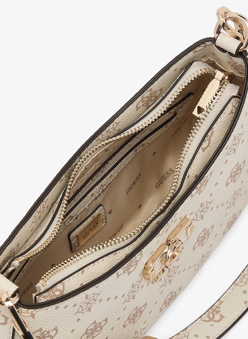 GUESS Emelie Logo Top Zip Shoulder Bag - Image 4