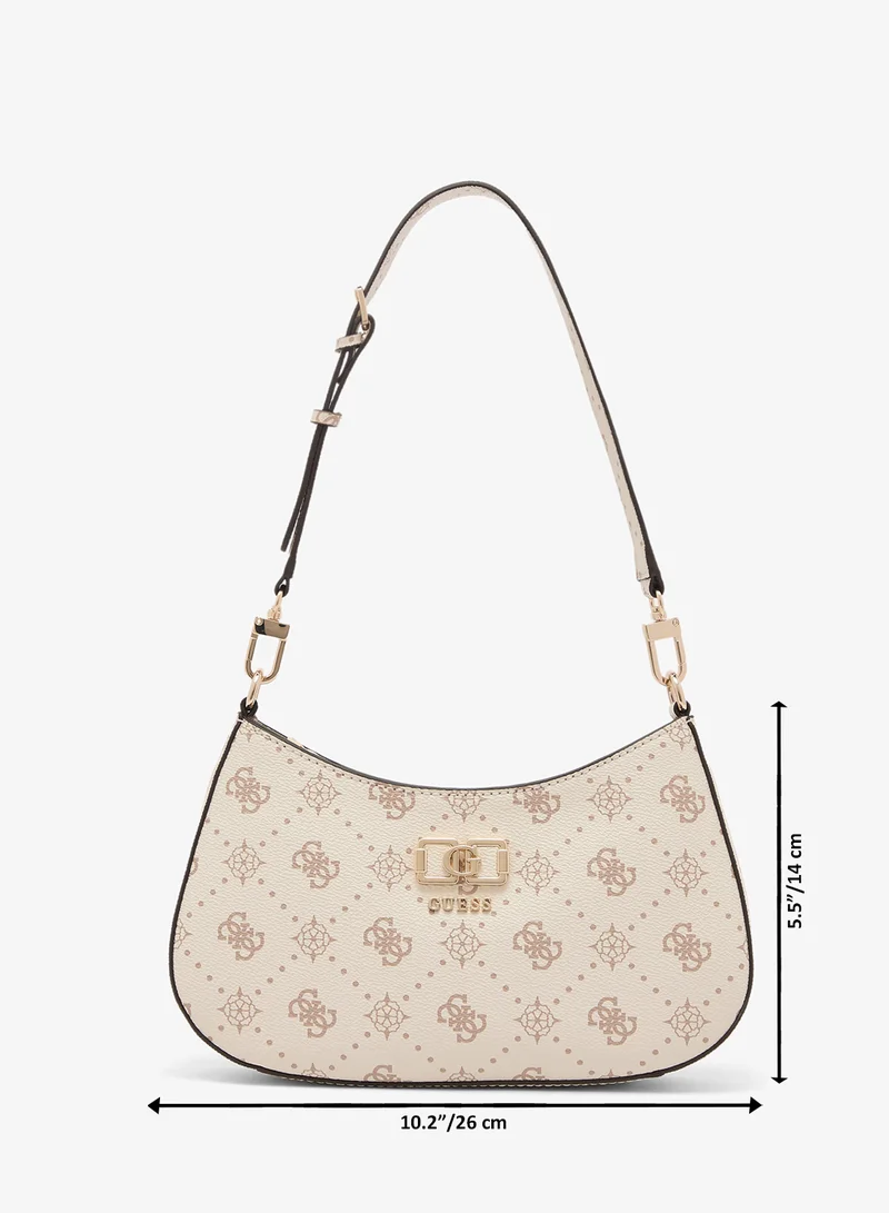 Guess  Emelie Logo Top Zip Shoulder Bag for Women | Best Price UAE