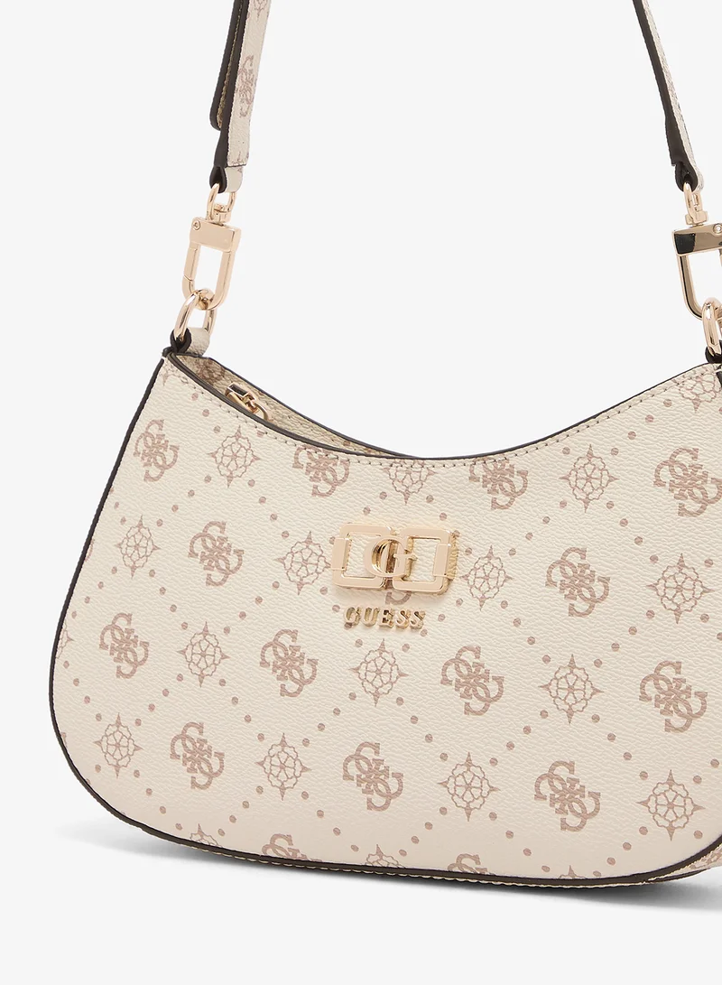 Guess  Emelie Logo Top Zip Shoulder Bag for Women | Best Price UAE