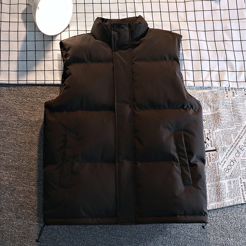 Men'S Cotton-Padded Jacket Vest For Men And Women With Cold-Proof Warm Loose Outer Wear All-Match Sleeveless Vest Vest Trendy - Image 1