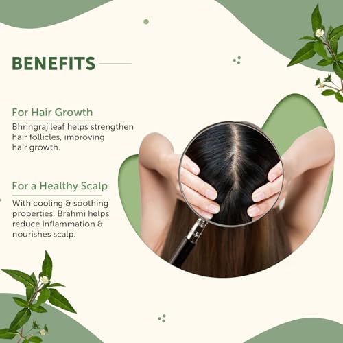 Neuherbs Bhringraj Powder For Hair Growth - 100g | Hair Mask For Nourishment of Hairs | 100% Pure & Natural With No Additive Preservatives - Image 2