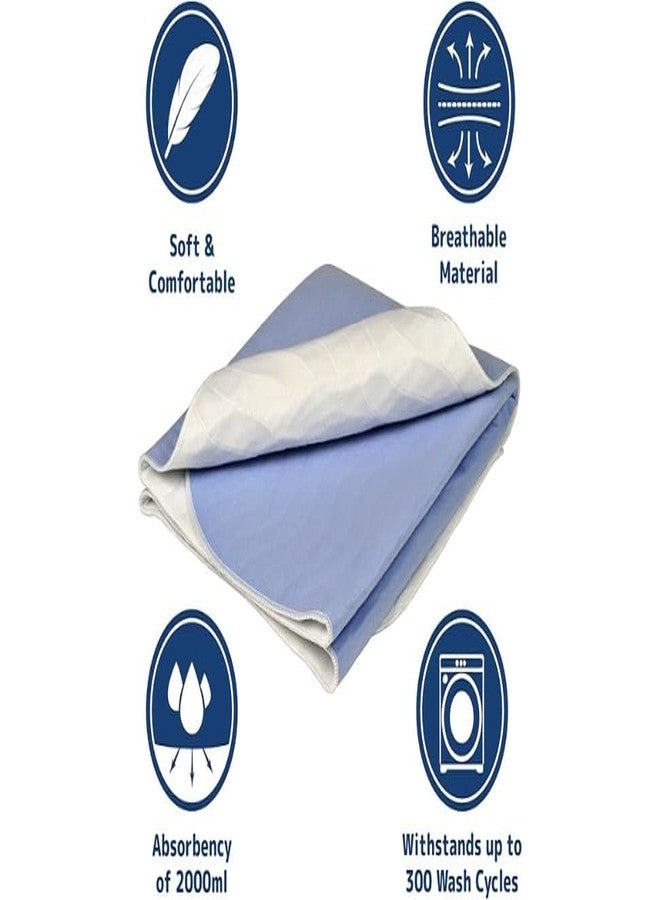 Abena Breathable Washable Incontinence Bed Protection Pad - Liquid Safe Barrier Layer, Discreet, Soft, Comfortable & Skin-Friendly Surface, Medical Grade Absorbent Underpad, 75x85cm, 2000ml Absorbency - Image 2