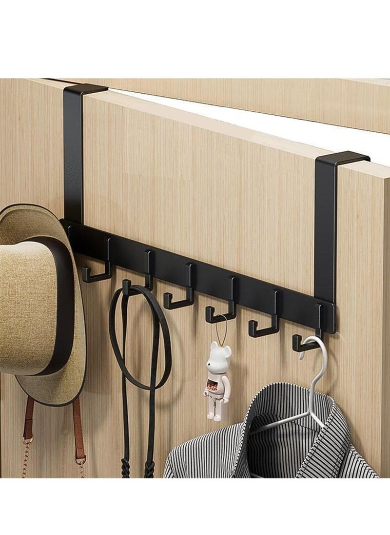 Beauenty Door Hanger Over The Door Hooks Door Towel Rack Silent Door Hook for Hanging Bathroom Door Hanger Room Kitchen Door Front Door Rear Door Hanger 7 Hooks (White）  - Image 2