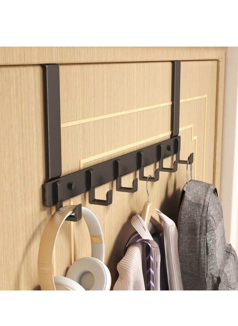 Beauenty Door Hanger Over The Door Hooks Door Towel Rack Silent Door Hook for Hanging Bathroom Door Hanger Room Kitchen Door Front Door Rear Door Hanger 7 Hooks (White）  - Image 5